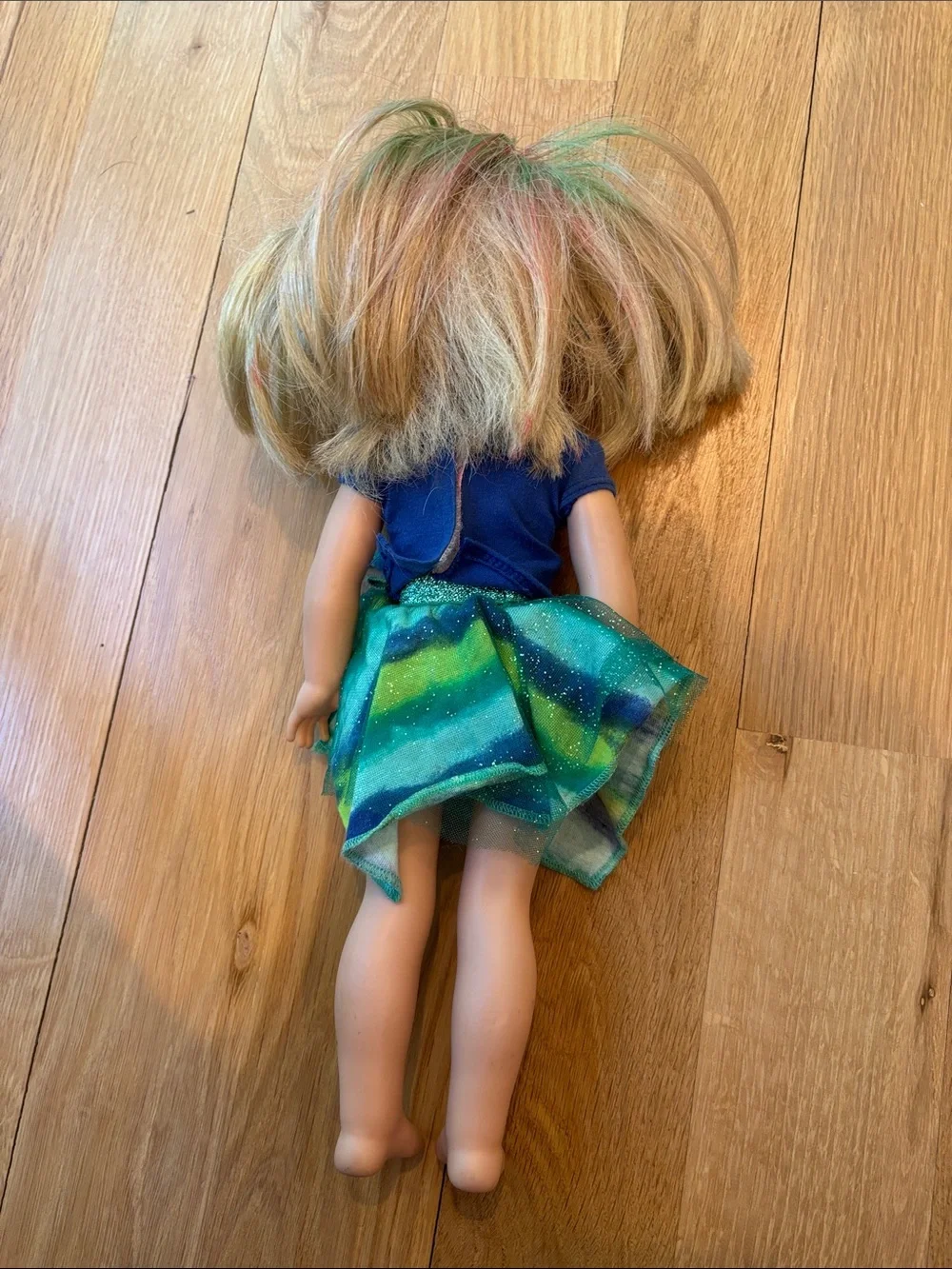 American Girl Wellie Wishers Doll Blond Blue Eye 14”